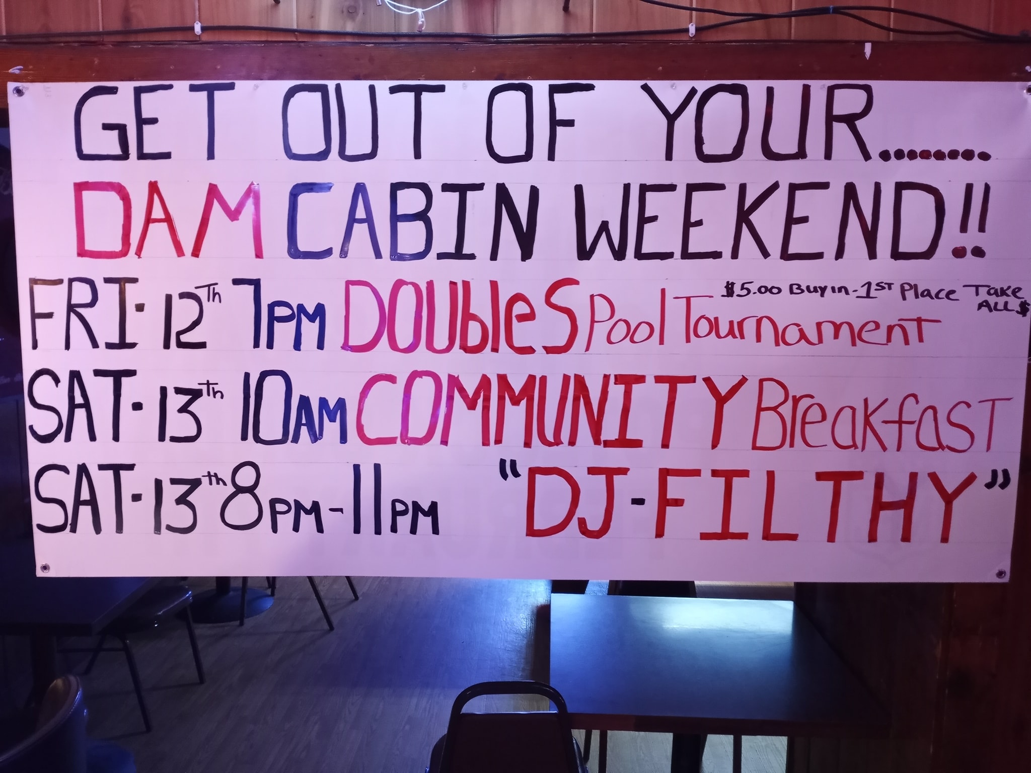 Dam Cabin Weekend