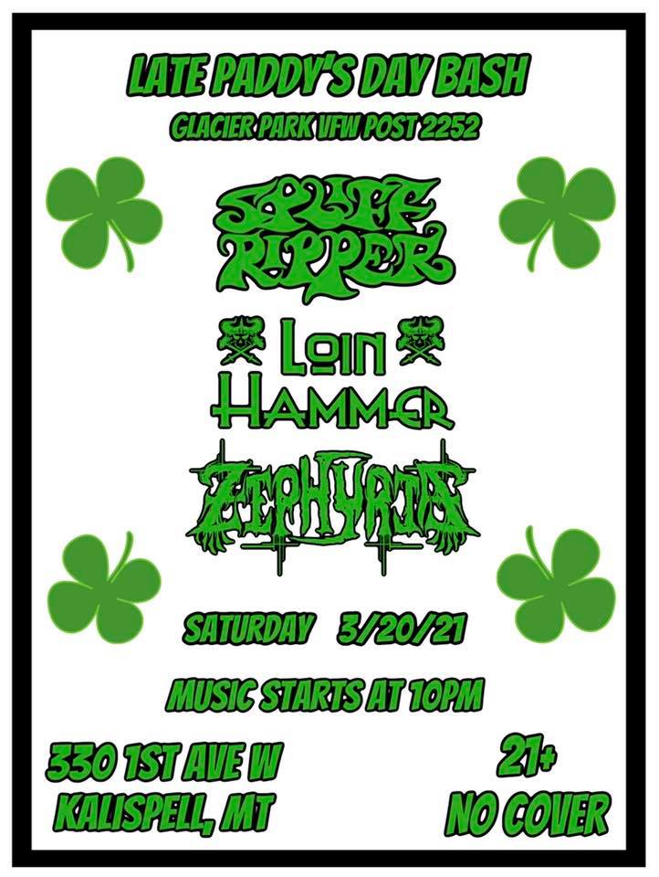 Late Paddy's Day Bash at Glacier Park VFW Post 2252