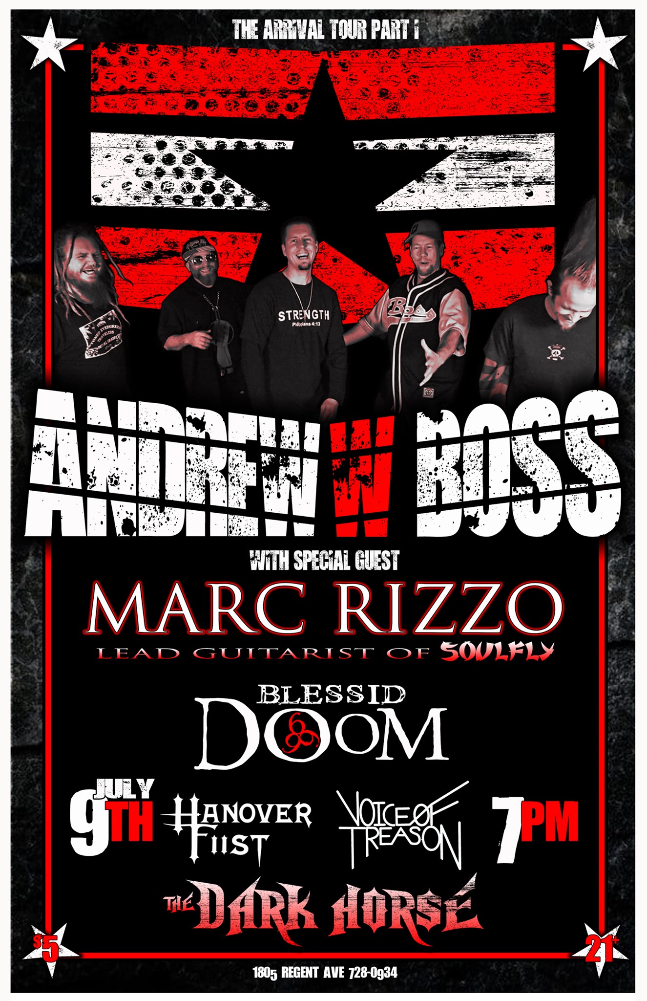 Andrew W Boss, Marc Rizzo, Blessiddoom at Dark Horse Bar