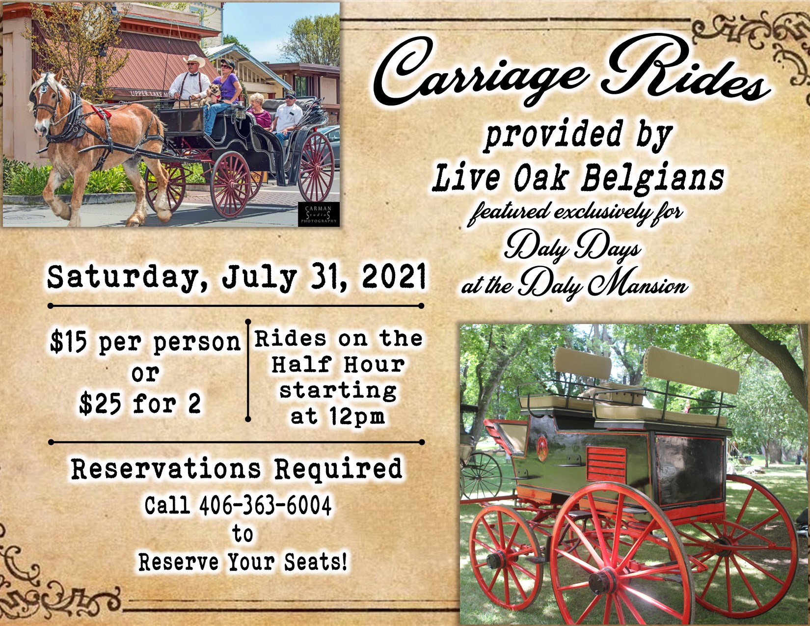 Carriage Rides at Daly Days 2021