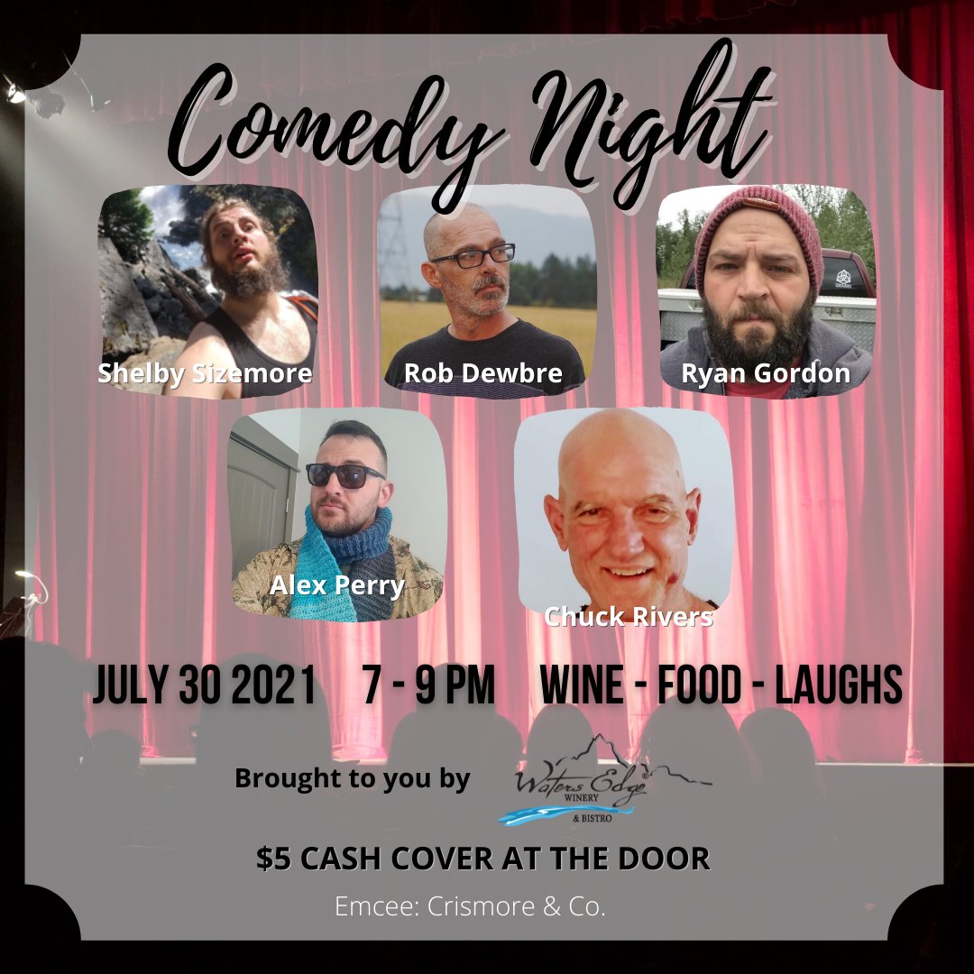Comedy Night at Waters Edge Winery - July 30, 2021