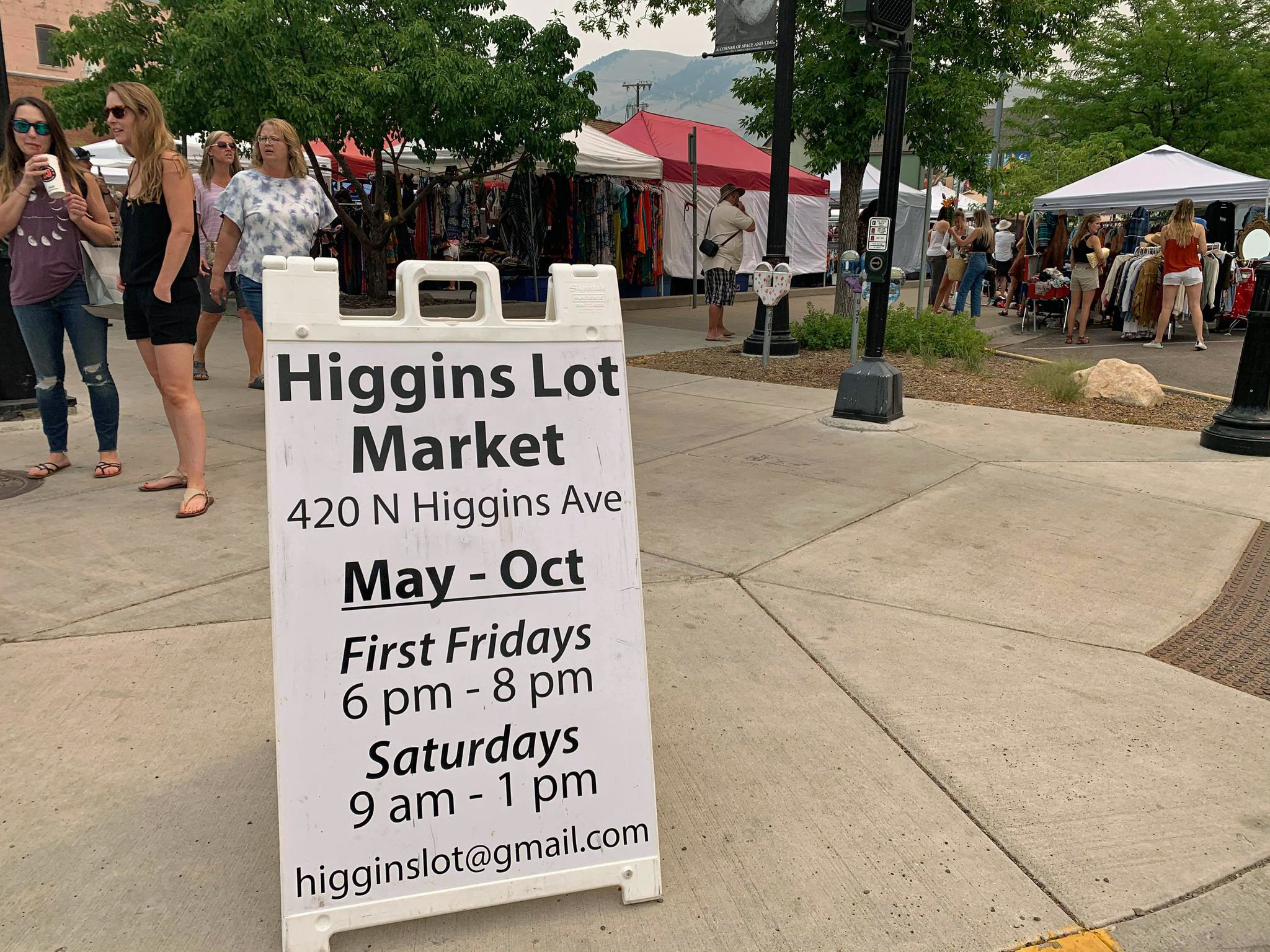 Higgins Lot Alternative Market in Downtown Missoula, Montana
