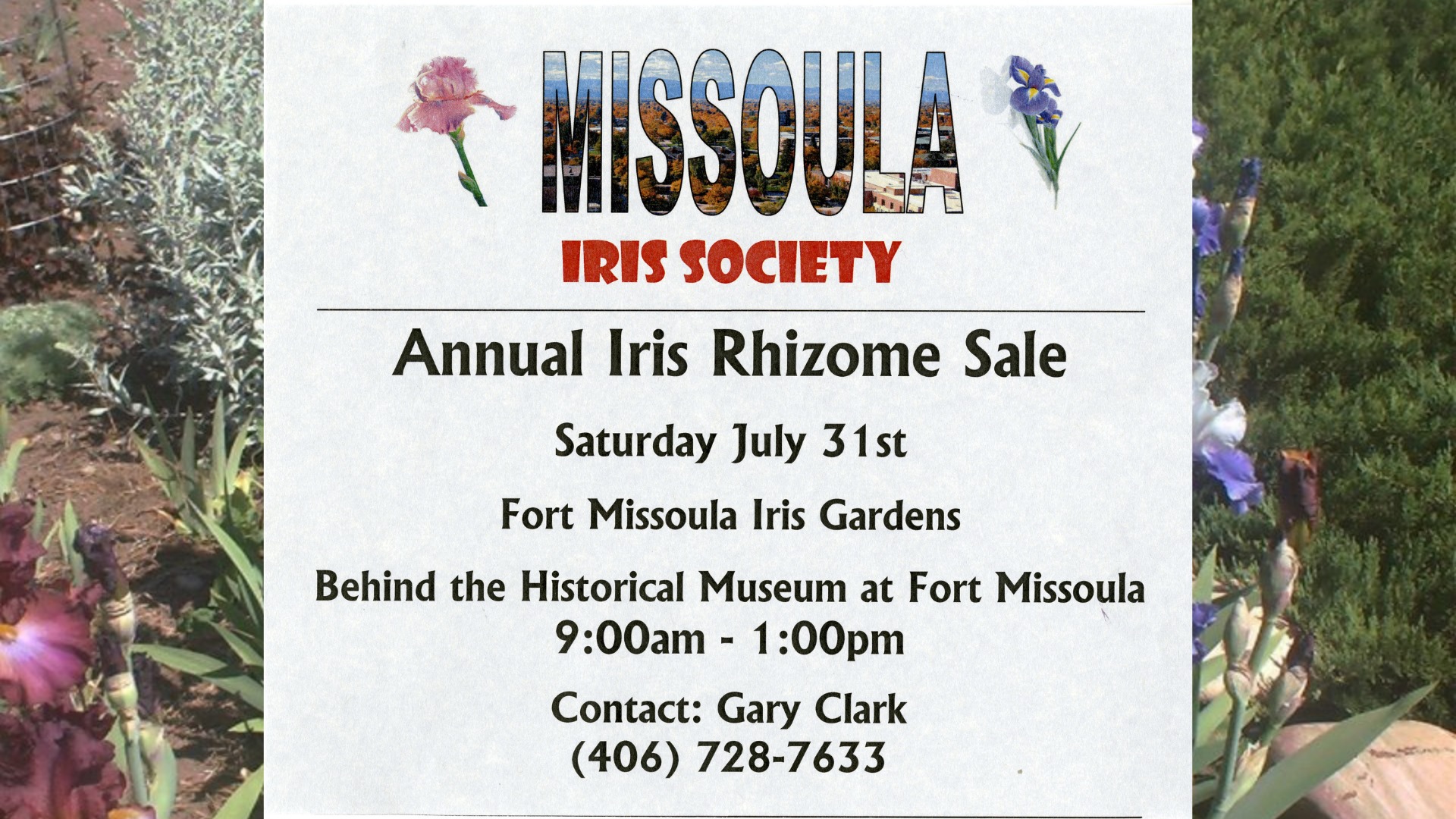 Missoula Iris Society Annual Iris Rhizome Sale