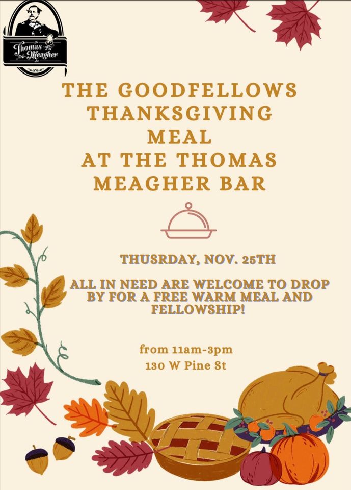 Goodfellows Thanksgiving Meal at The Thomas Meagher Bar