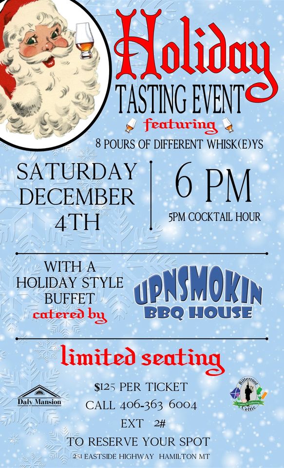 Holiday Whiskey Tasting with The Bitterroot Celtic Society
