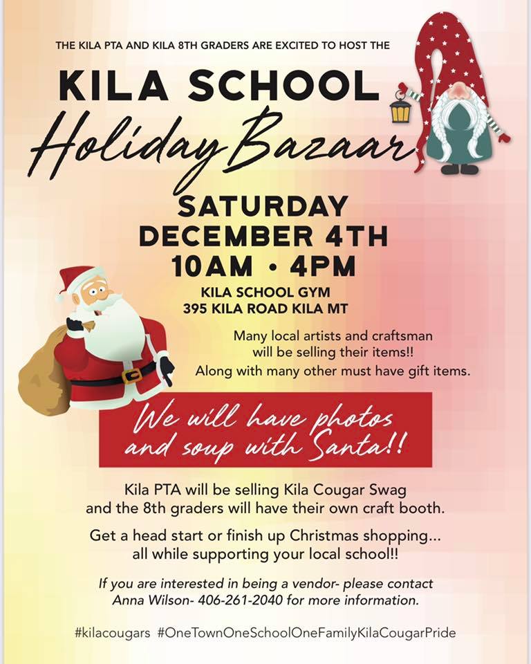 Kila Holiday bazaar and soup with Santa