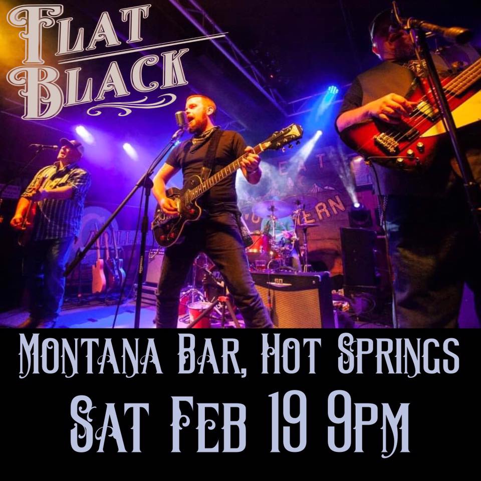 Hot Springs Montana Bar with Flat Black Band