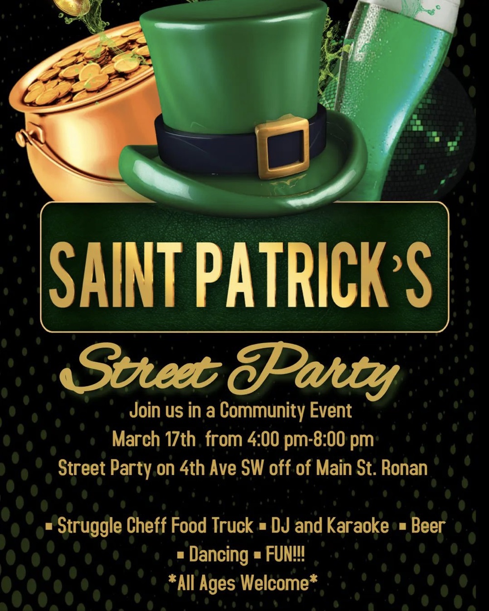 St. Patrick’s Street Party at Ronan Cooperative Brewery