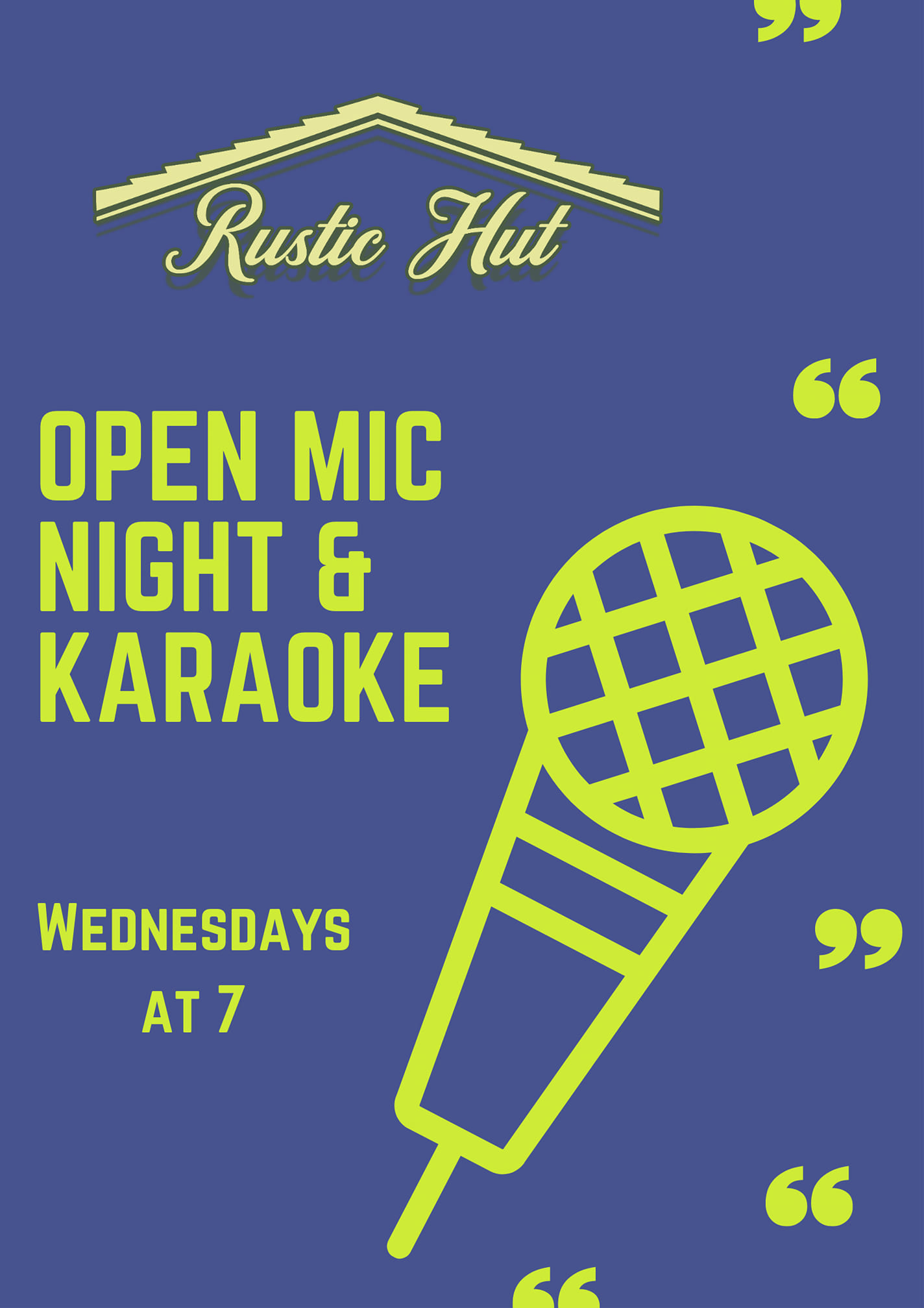 Open Mic & Karaoke Wednesday Night at The Rustic Hut in Florence, Montana
