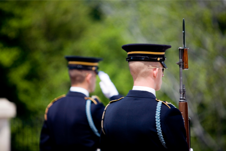 Honor Guard rifle salute 