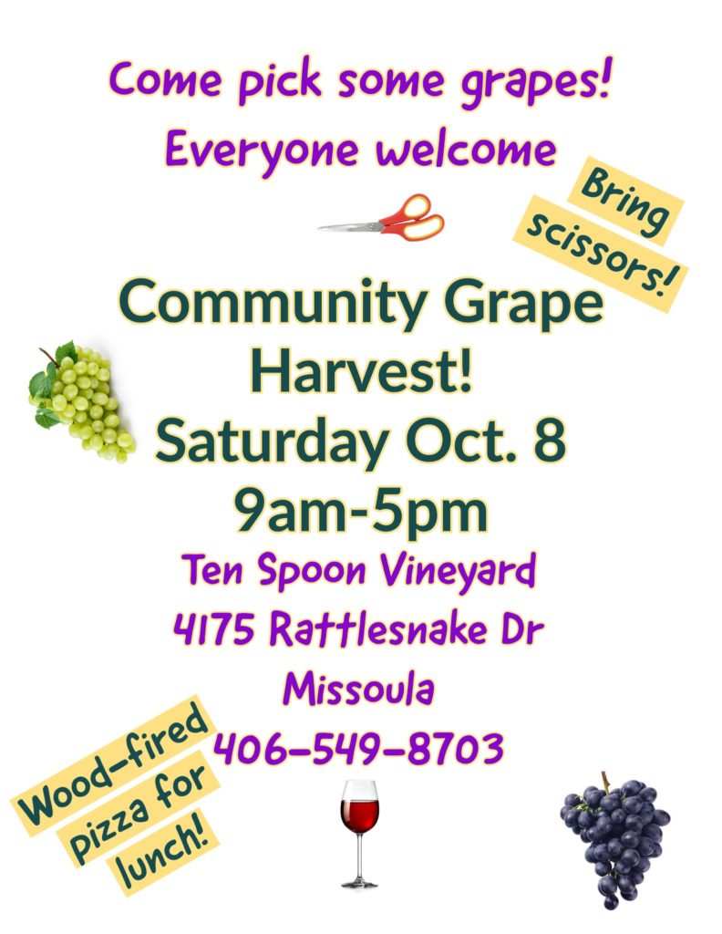 Ten Spoon Vineyard + Winery Community Harvest