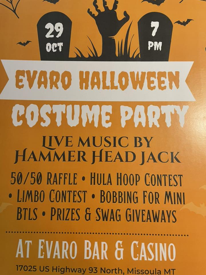 Annual HALLOWEEN Party at Evaro Bar and Casino