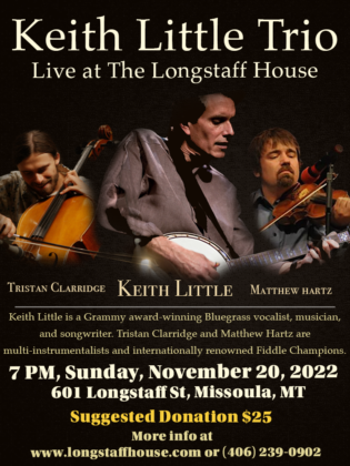 Keith Little Trio at Longstaff House in Missoula on Sunday, November 20