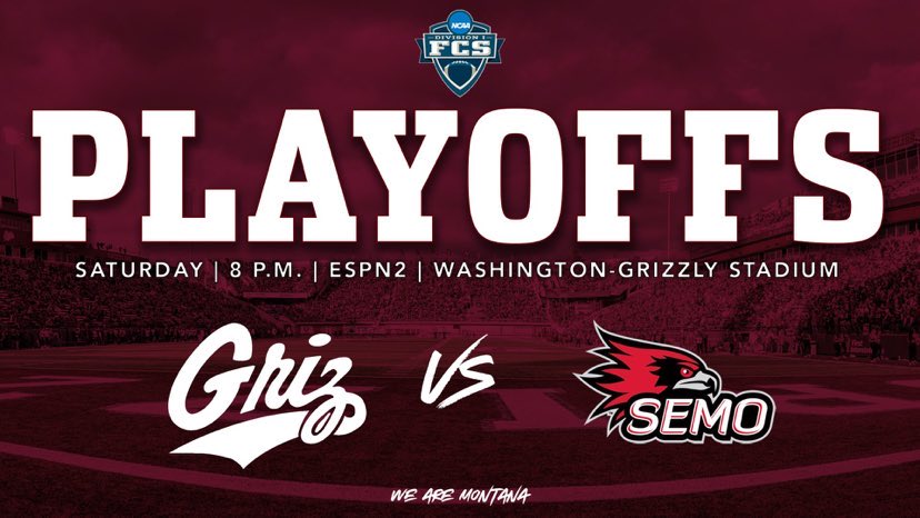 FCS Playoffs Round 1: UM Griz Football vs SE Missouri State Redhawks at Washington-Grizzly Stadium on Saturday, November 26