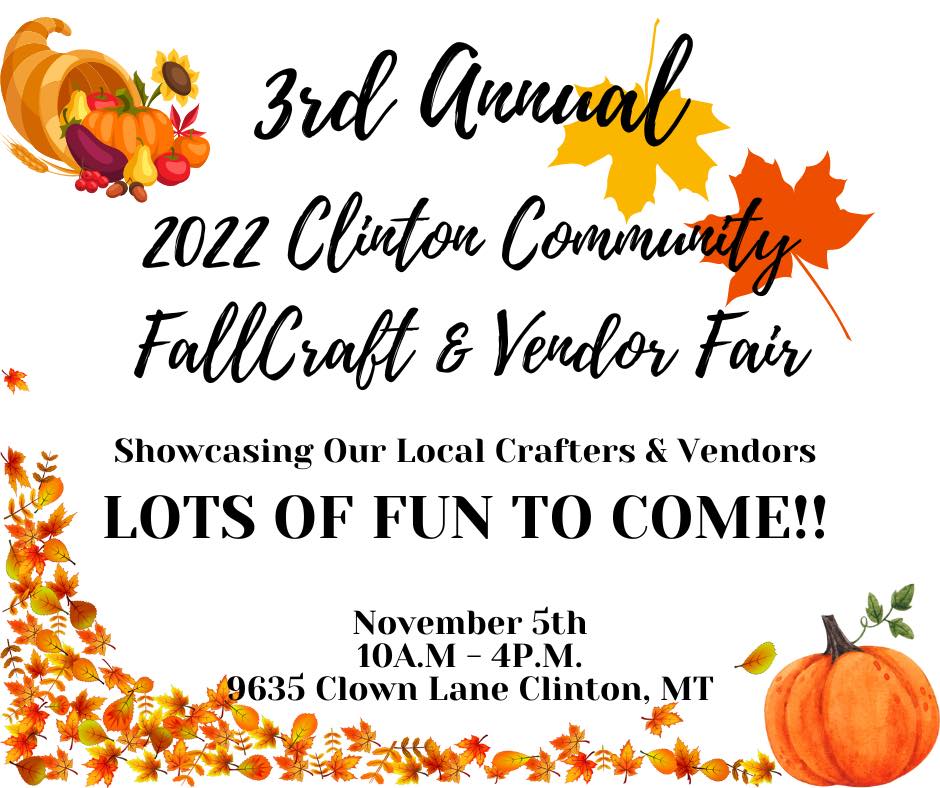 Clinton Community 3rd Annual Fall Craft and Vendor Event