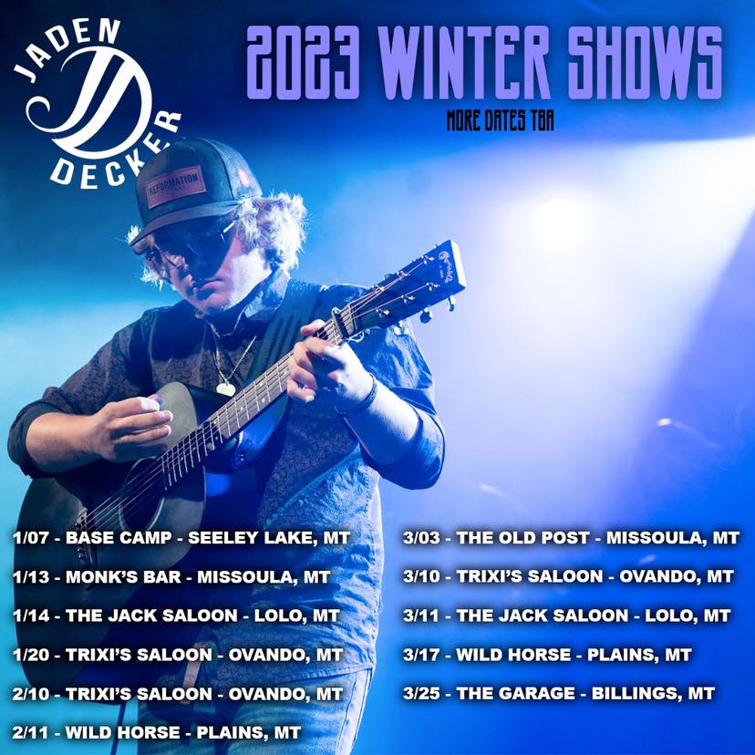 Jaden Decker - Winter 2023 Schedule