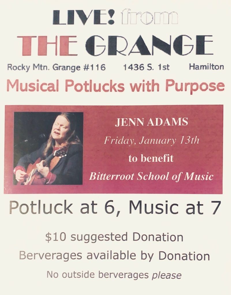 Jenn Adams...Live From The Grange (Musical Potlucks with Purpose)