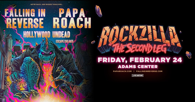 Falling in Revers & Papa Roach - Rockzilla Tour at UM Adams Center on Friday, February 24
