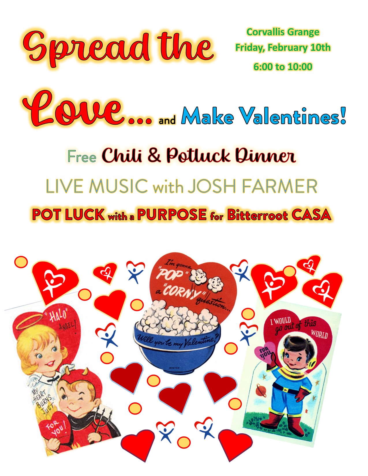 Valentine's Family Fun! Potluck Dinner & Dance with Josh Farmer!