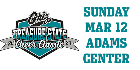 Griz Treasure State Cheer Classic at UM Adams Center on March 12, 2023