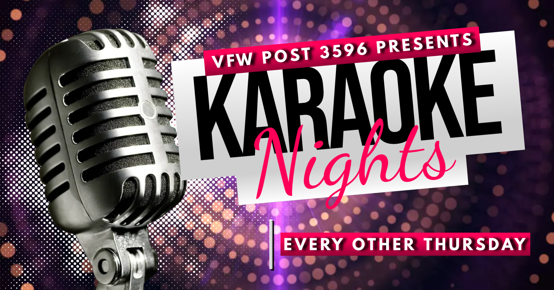 Karaoke (every other) Thursday Night 7:00 pm to 10:00 pm at VFW Post 3596 in Plains, Montana