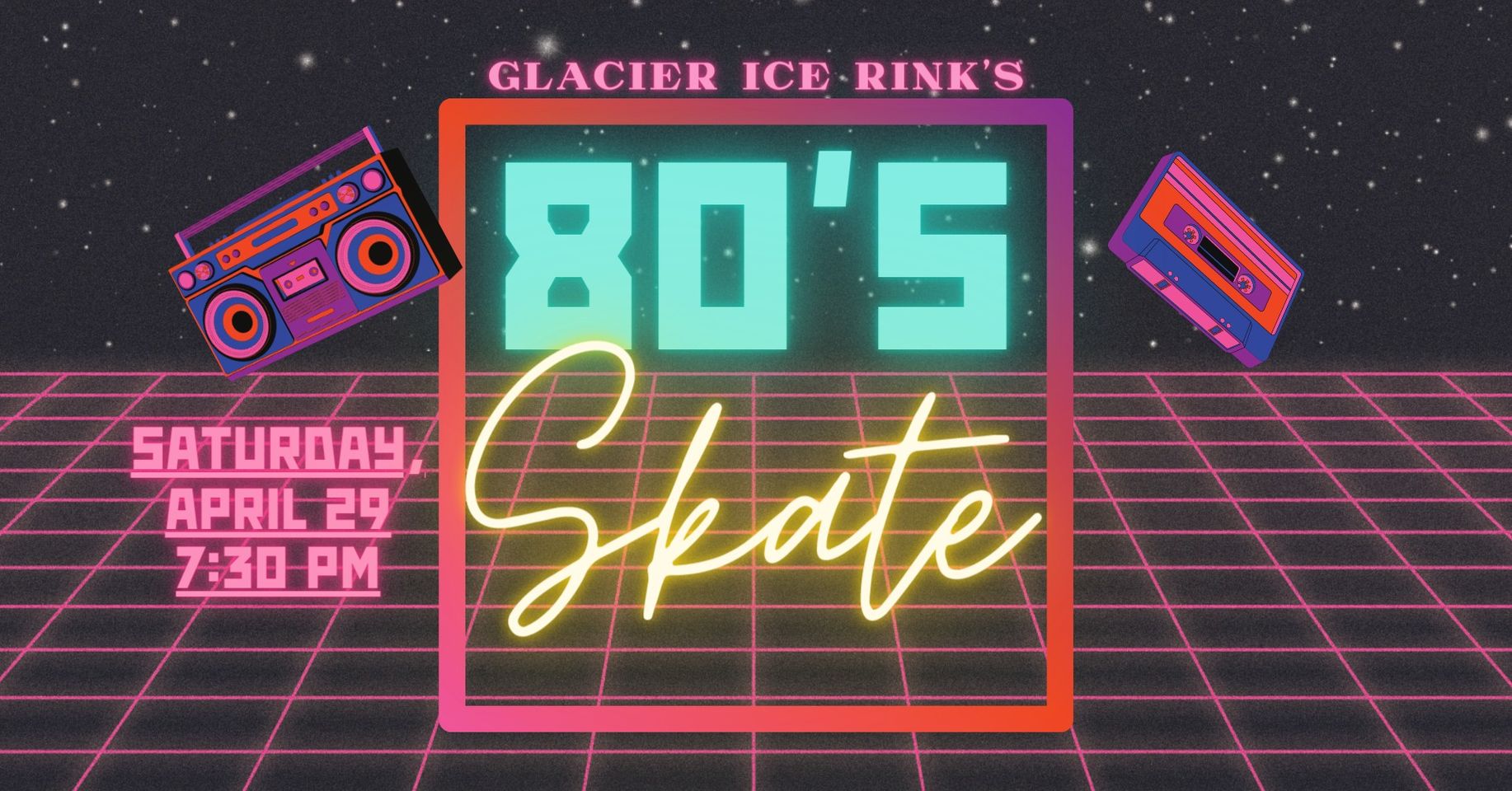 80's Skate at Glacier Ice Rink in Missoula on Saturday, April 29, 2023