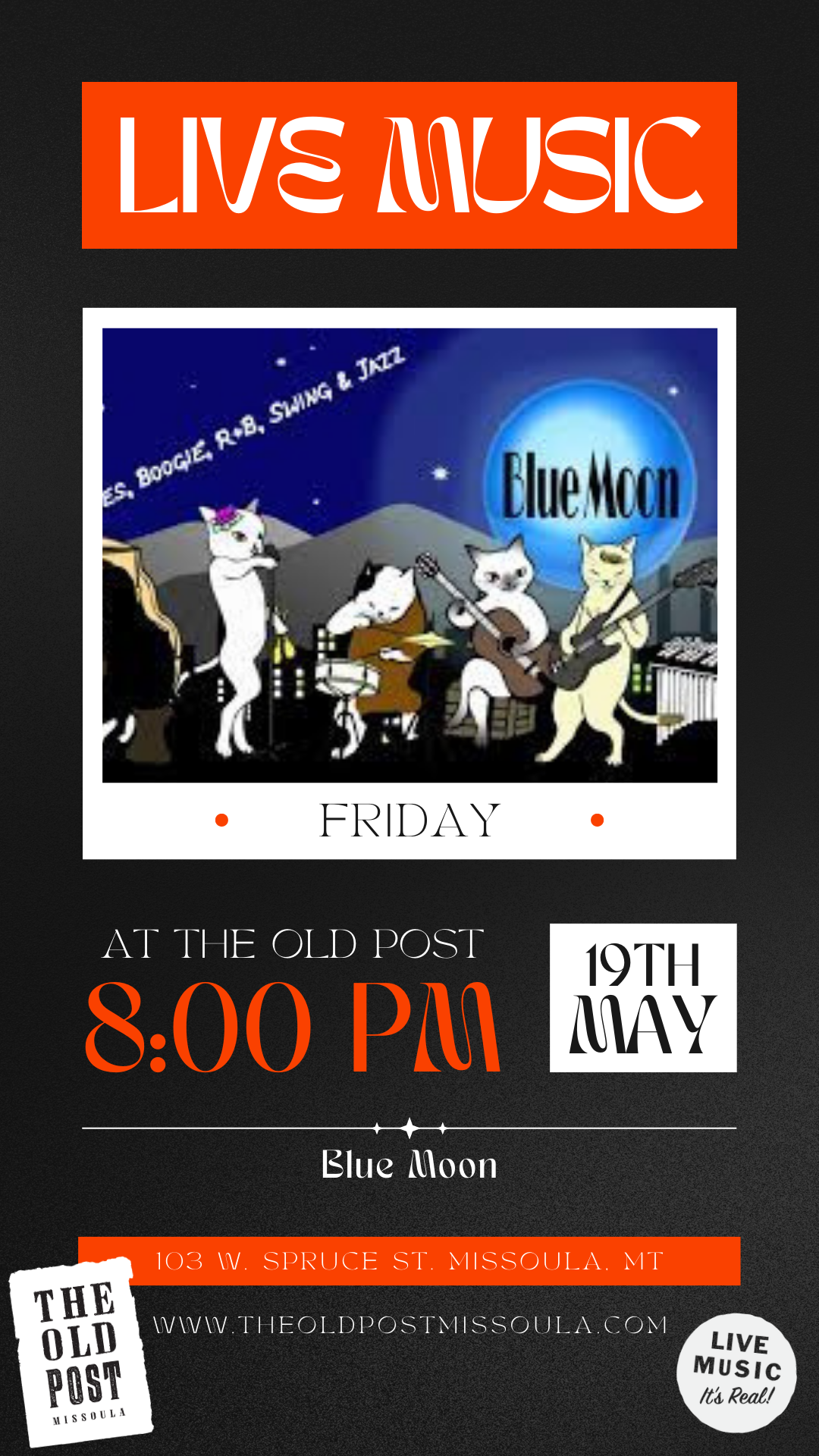 Blue Moon at The Old Post in Downtown Missoula on Friday, May 19, 2023